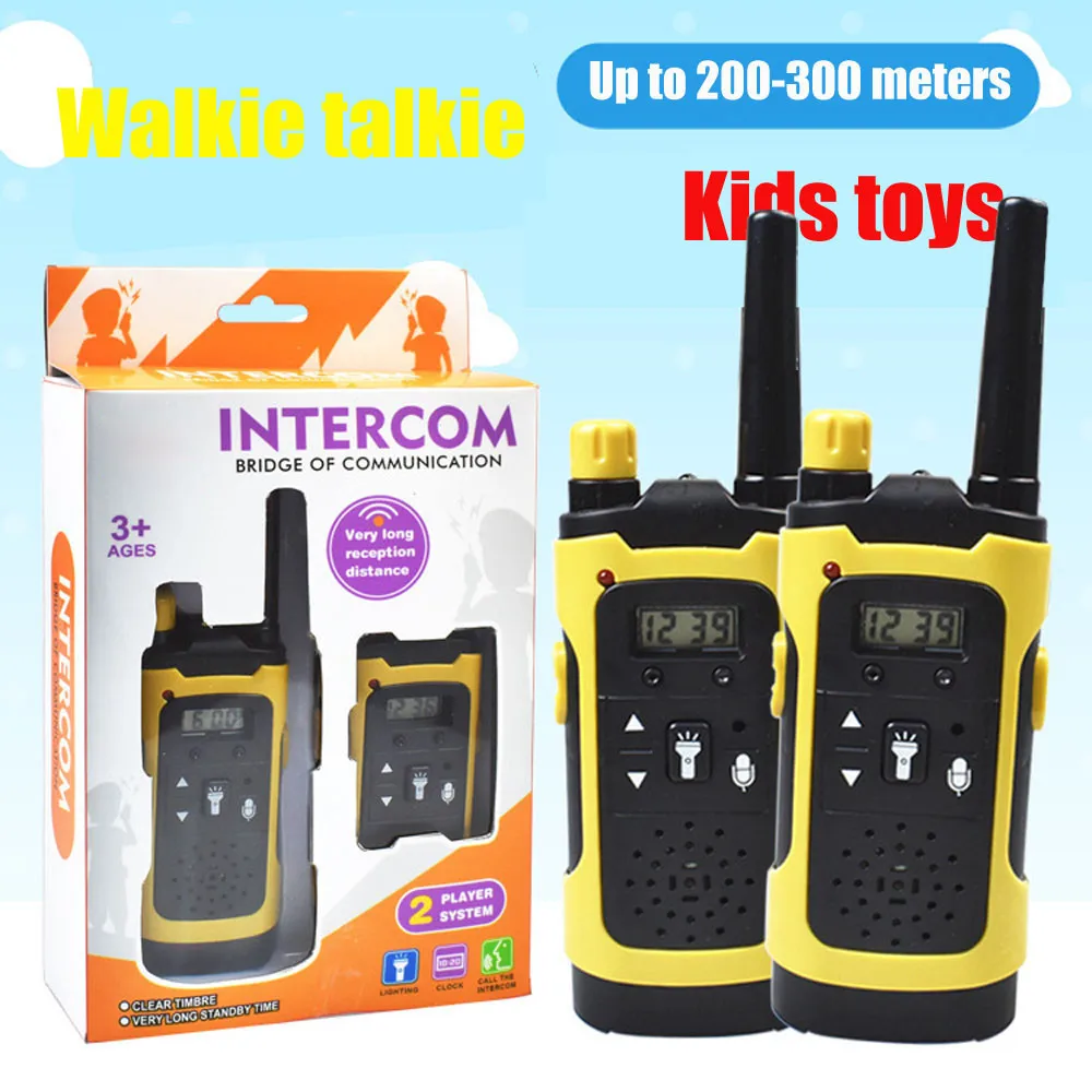 Walkie-talkie inalámbrico para niños, juguete electrónico portátil de larga distancia de recepción, juego educativo L3, 2 uds.