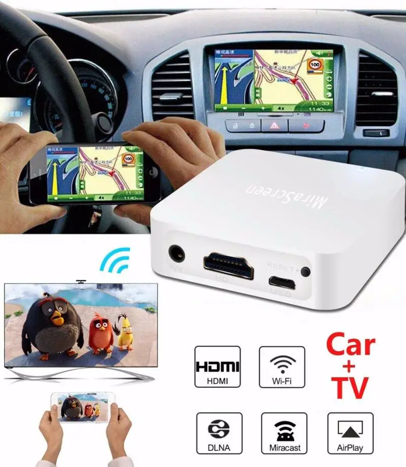 Car Multimedia Display Device New MiraScreen X7 Car Multimedia Display Device Dongle WiFi 1080P Mirror Box Airplay