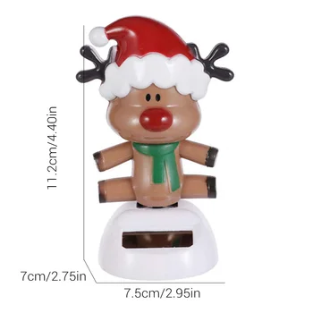 

Solar Power Shaking Head Toy Car Ornaments snowman Santa Claus Decompression Doll Dashboard Decoration Auto Interior Accessories