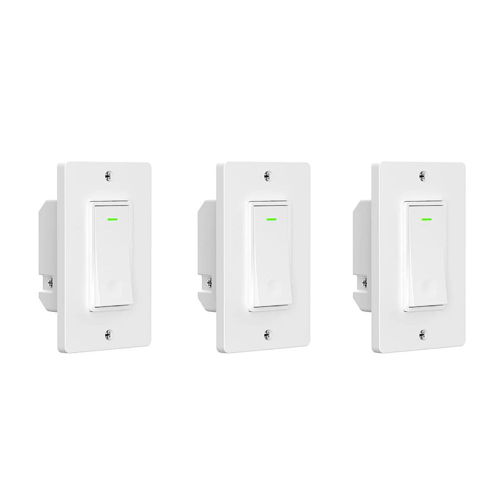 3 Pack Умный Wi-Fi США настенный выключатель Умный дом автоматизация беспроводной пульт дистанционного управления для светильник без концентратора требуется работа с Alexa Google Home - Комплект: 3 Pack