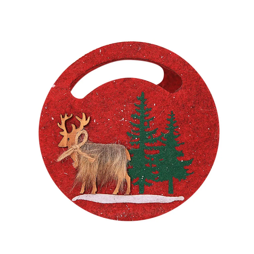 Christmas Hangbag Simple Korean Style Creative Cartoon New Christmas Gift Bag Candy Bag Christmas Decoration Package 30H - Цвет: I