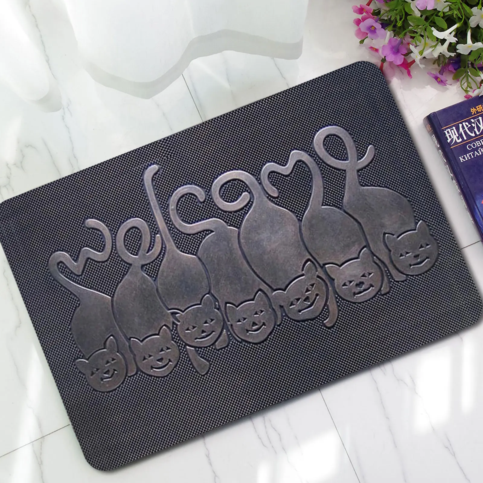 

45*75cm Door Mat Balcony Mat Floor Mat Hallway Floor Mat Carpet Outdoor Kitchen Powerful bristles Entrance Rug Floor Mat