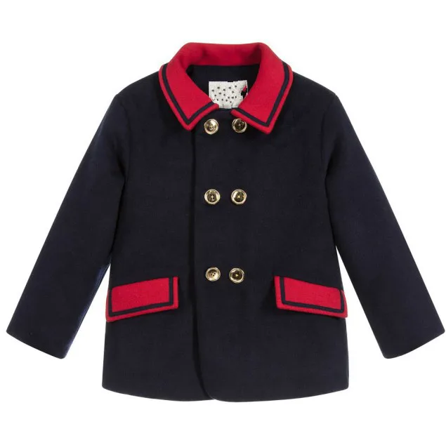 Spanish Children's Clothing Autumn and Winter New Children's Coat Double-sided Wool Jacket Toddler Boy Jacket