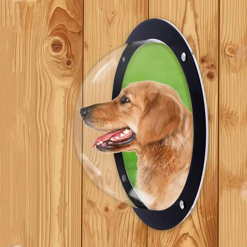 Dog Porthole Window Round Transparent for Fence Pet Peek Look Out Durable Dome