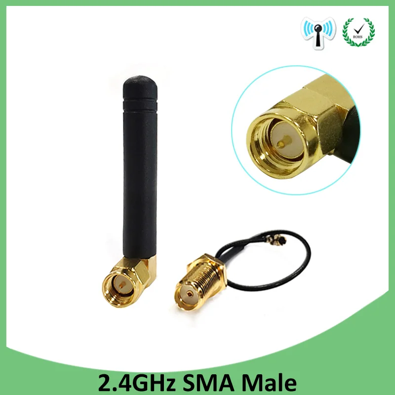 20 штук 2 4 GHz антенна wifi 3dBi SMA разъем ghz для беспроводной маршрутизатор Wi fi + 21 см RP ufl./
