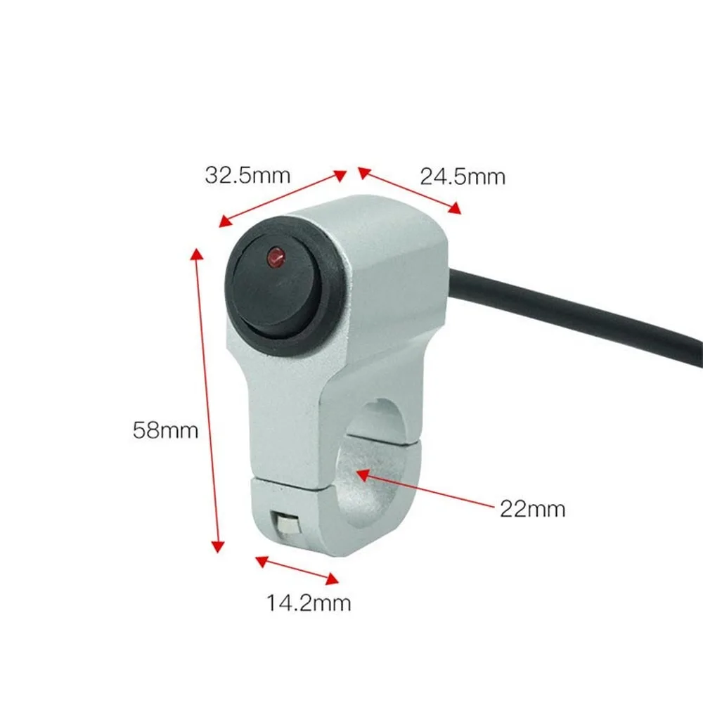 

1PCS Motorcycle Modification Switch for Spotlight Fog Light Headlights Handlebar Switch with Indicator Universal Switch