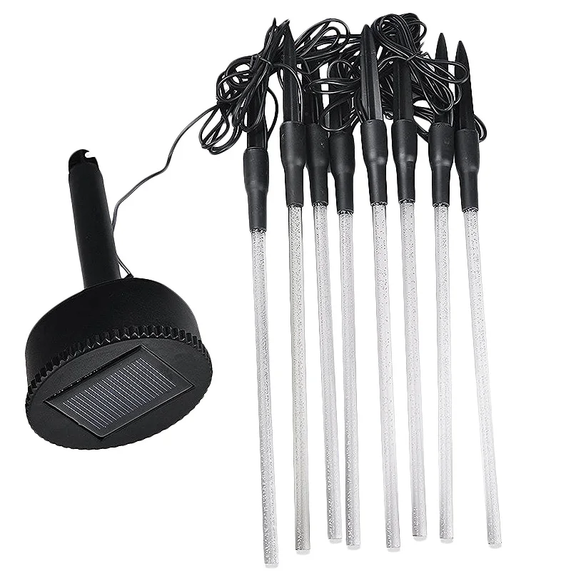 Solar Power Tube Lights Acrylic Garden Stick Stake Light Lamp Set