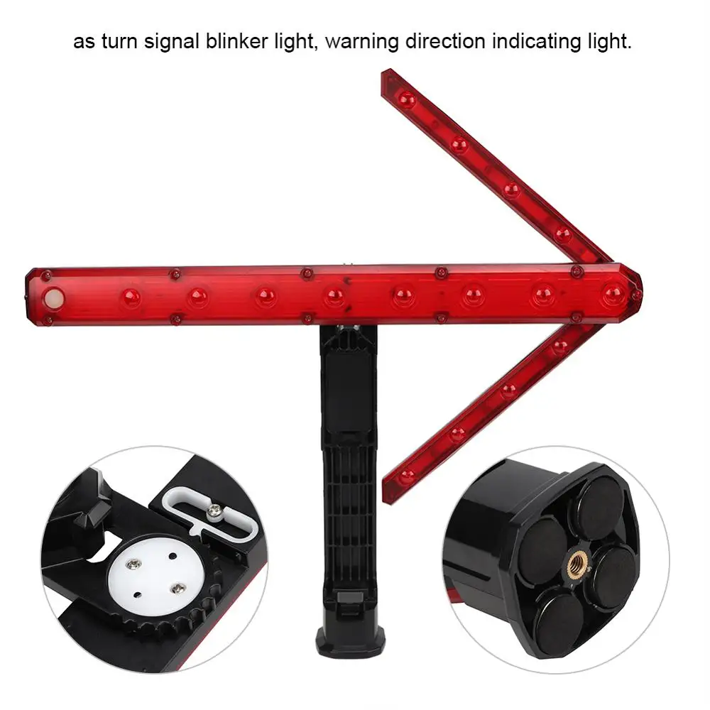 Car LED Arrow Panel Rear View Sequential Side Mirror Turn Signal Folding Light super reflective ABS Plastic Warning Light