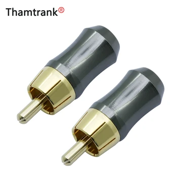 

10pcs Luxury Soldering RCA Plug Jack Connector Speaker Audio Output/Input Adapter Plug Gold plated Earphone connector jack