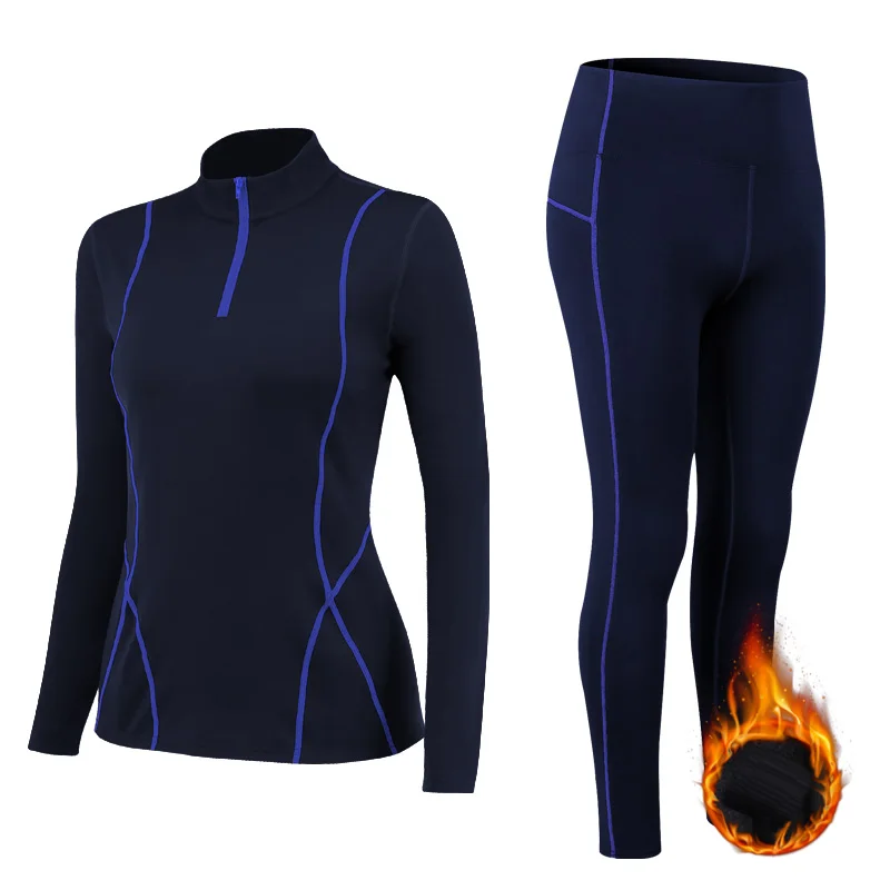 Fanceey Winter Women's Thermal Underwear Sets High-collar Thermo Lingerie Warm Intimates Long Johns Women Pajamas Clothing