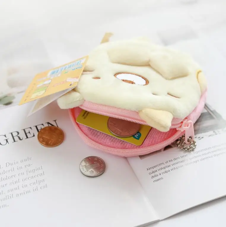 Plush Toys Plush Coin Purse 1pc Sumikko Gurashi Plush Purse Toy Cartoon Stuffed Dolls for Kids girl Gift Coin Storage Purse Plush Wallet Hang Pendant