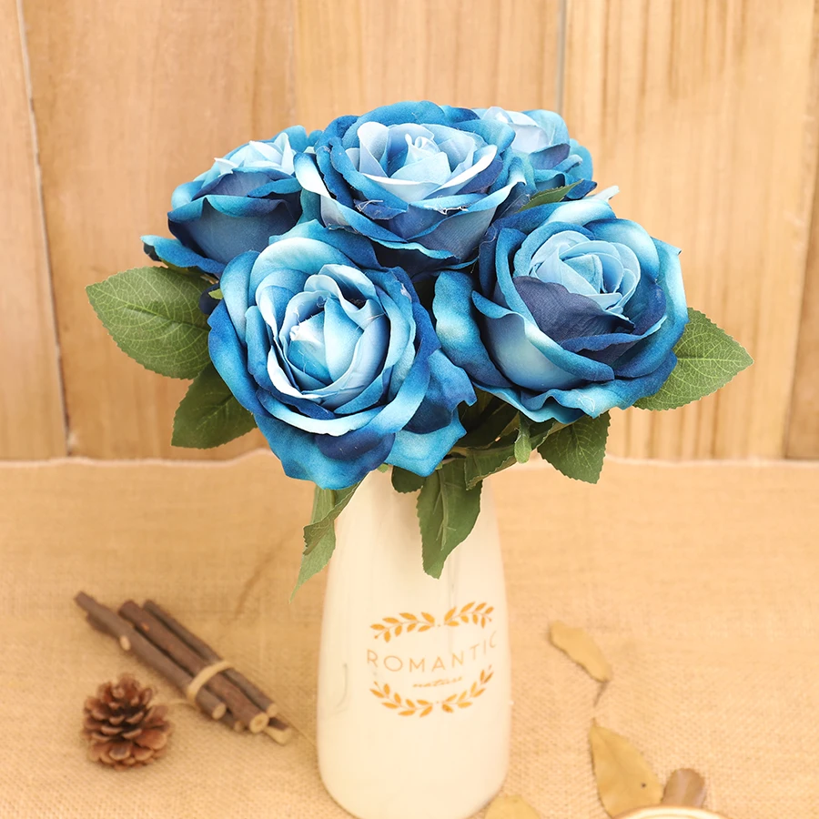 Beautiful Roses Artificial Flowers for Home Wedding Decoration