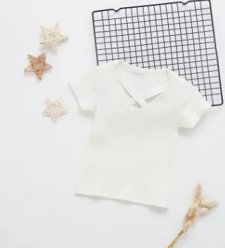 white Детская футболка для девочек футболки с короткими рукавами для маленьких девочек с принтом героев мультфильмов топы, белая детская футболка для девочек, одежда - Цвет: white