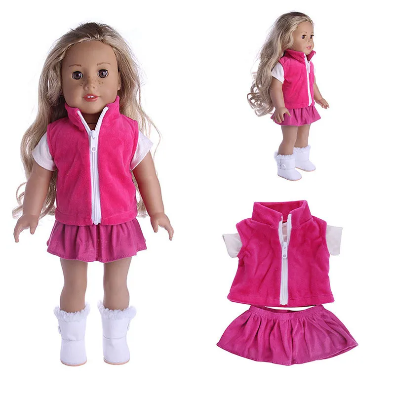 Handmade Fashion Outfit Suit Set for 18" (46cm) American Girl Doll Accessories Clothes Play House Dressing Up Costume Kids Toys