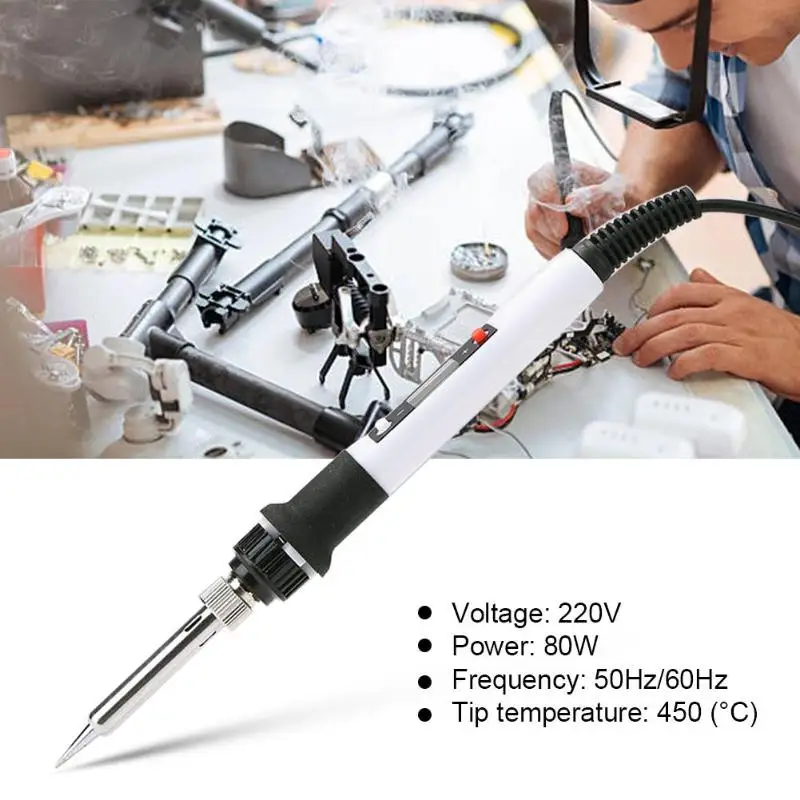 60W/80W Electric Soldering Iron Temperature Adjustable 220V 110V Welding Solder Iron Rework Station Soldering Iron Accessories