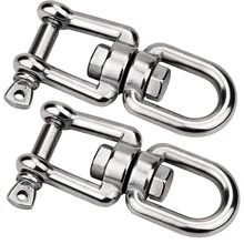 

304 Stainless Steel Swivel Jaw Jaw Anchor Chain Connector Double Shackle Swivel for Boat