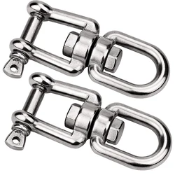 304 Stainless Steel Swivel Jaw Jaw Anchor Chain Connector Double Shackle Swivel for Boat