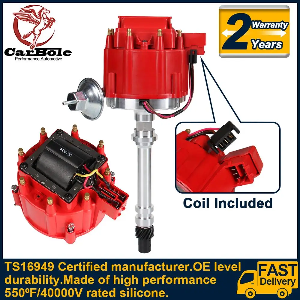 Distribuidor HEI 9000RPM MSD 8362 para Chevy GMC 350 454 SBC BBC Coil