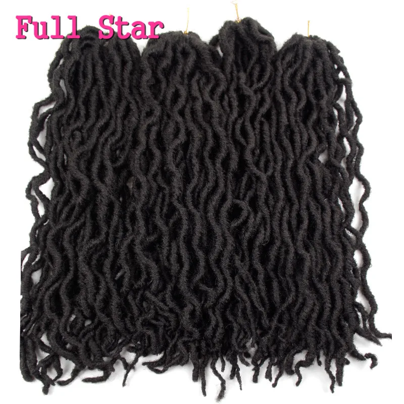 Полная звезда Faux locs Богемный Цыганский 1-9 шт 1" 24 корня 100 г синтетические волосы Омбре кроше сплетенные волосы для наращивания черный коричневый