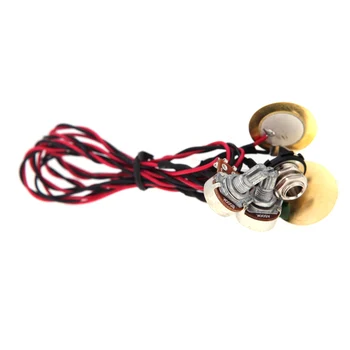 

Homeland Dual Piezo Pickup Pick-up 6.35mm Jack with Volume Tone Control for Acoustic Guitar Ukulele