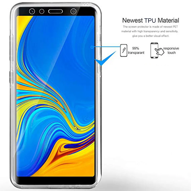 Full Body Clear Case for Samsung Galaxy J2 J4 J6 J8 A6 A8 A9 A7 A750 S8 S9 S5 S6 S7 edge Note 8 9 10 360 Degree Soft Cover