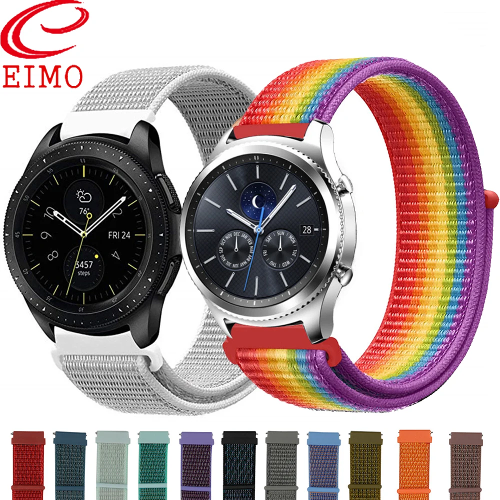 Galaxy watch band для samsung galaxy watch 46 мм 42 мм active 2 gear s3/huawei watch gt 2 ремешок 20 22 мм спортивный нейлоновый ремешок