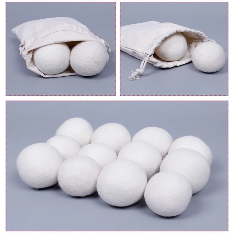 6/7cm Reusable Wool Laundry Balls Dryer Softener Washing Machine Accessories