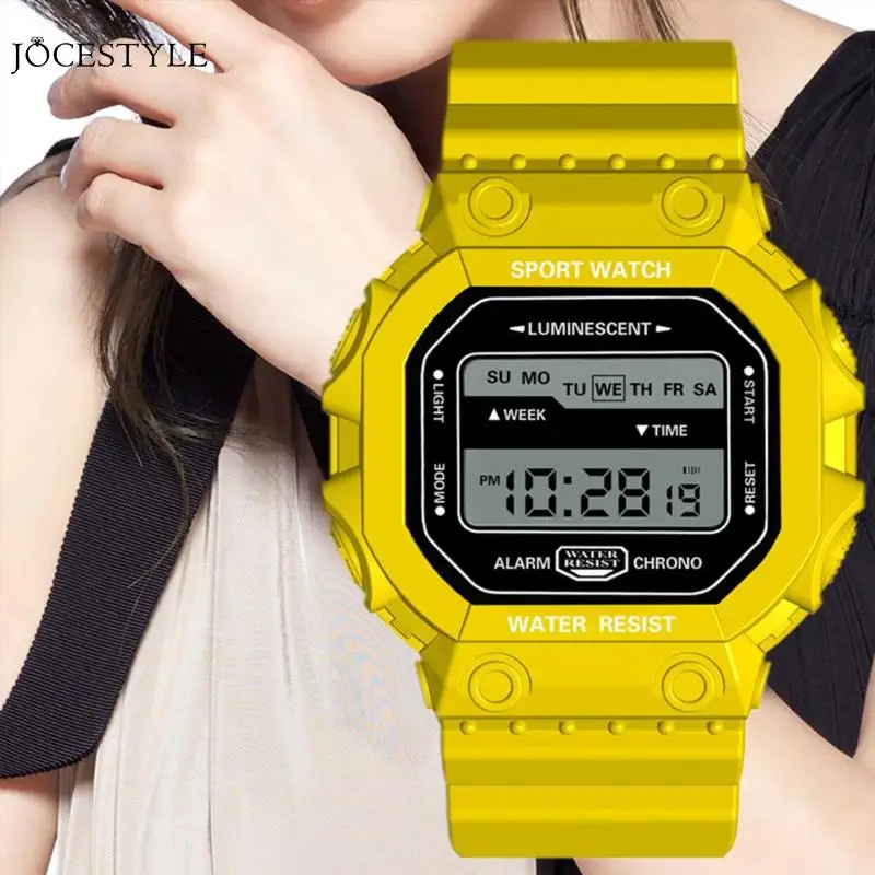 Часы наручные цифровые для мужчин и женщин модные спортивные водонепроницаемые