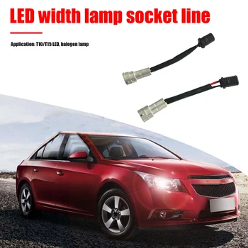 

2pcs Classic Texture Durable Multi-functional T10 W5W Socket to KET Male Adapter Cables for LED Halogen Clearance Light