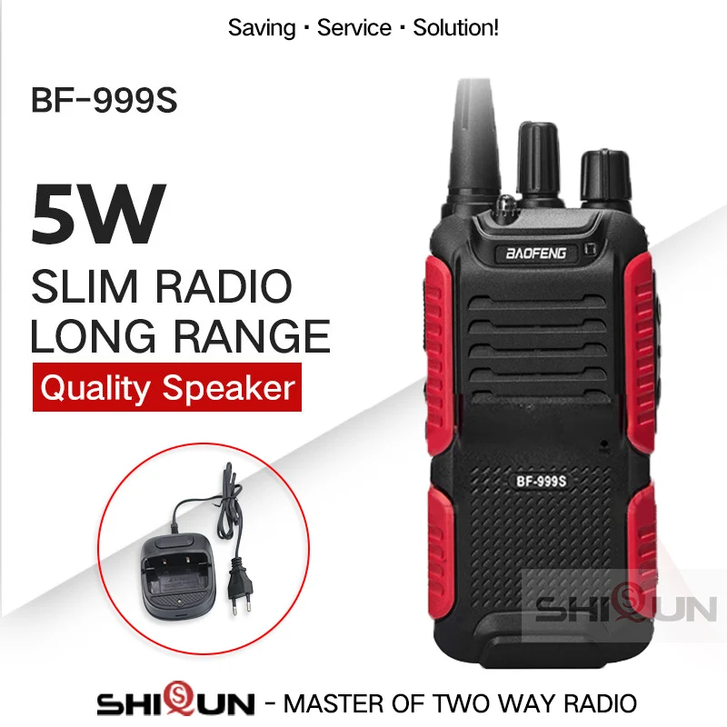 Горячая Baofeng bf-999s Plus Walkies Uhf band военный уровень двухстороннее радио 999S(2) для безопасности, отеля, ветчины BF999s обновление 888s 5W - Цвет: Radio Only