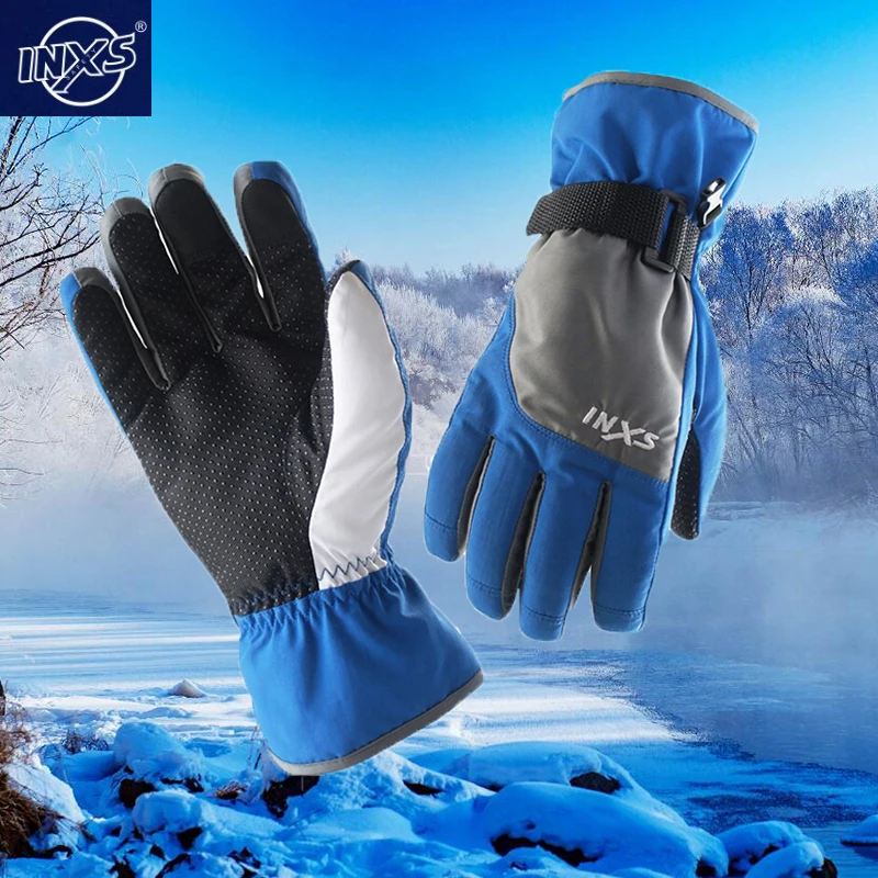 Lycra à Prova Luvas à Prova de Vento Inverno Dmulticolágua Multicolorido Guantes Esquiar Térmico Manter Aquecido Ciclismo Snowboard Luvas Men