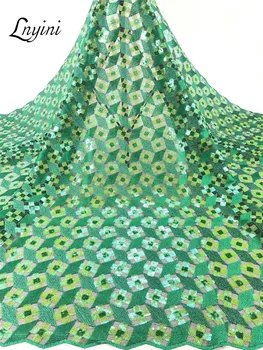 

New Arrivals Sequins Lace Fabric French Mesh Lace Fabric Embroidery African French Mesh Net Lace Fabric for Wedding Dress NI2551