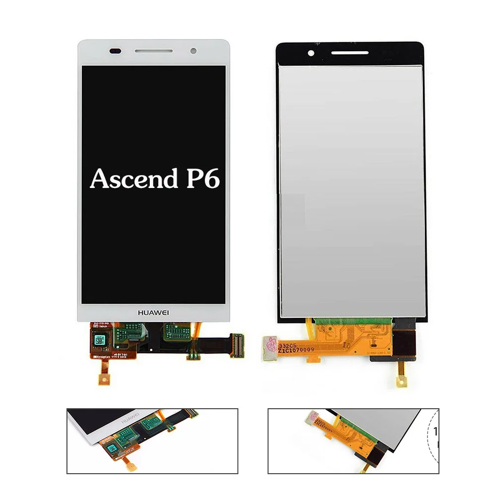 E-семья для HUAWEI Ascend P6 P7 ЖК-дисплей сенсорный экран дигитайзер для HUAWEI Ascend P8 дисплей в сборе Замена