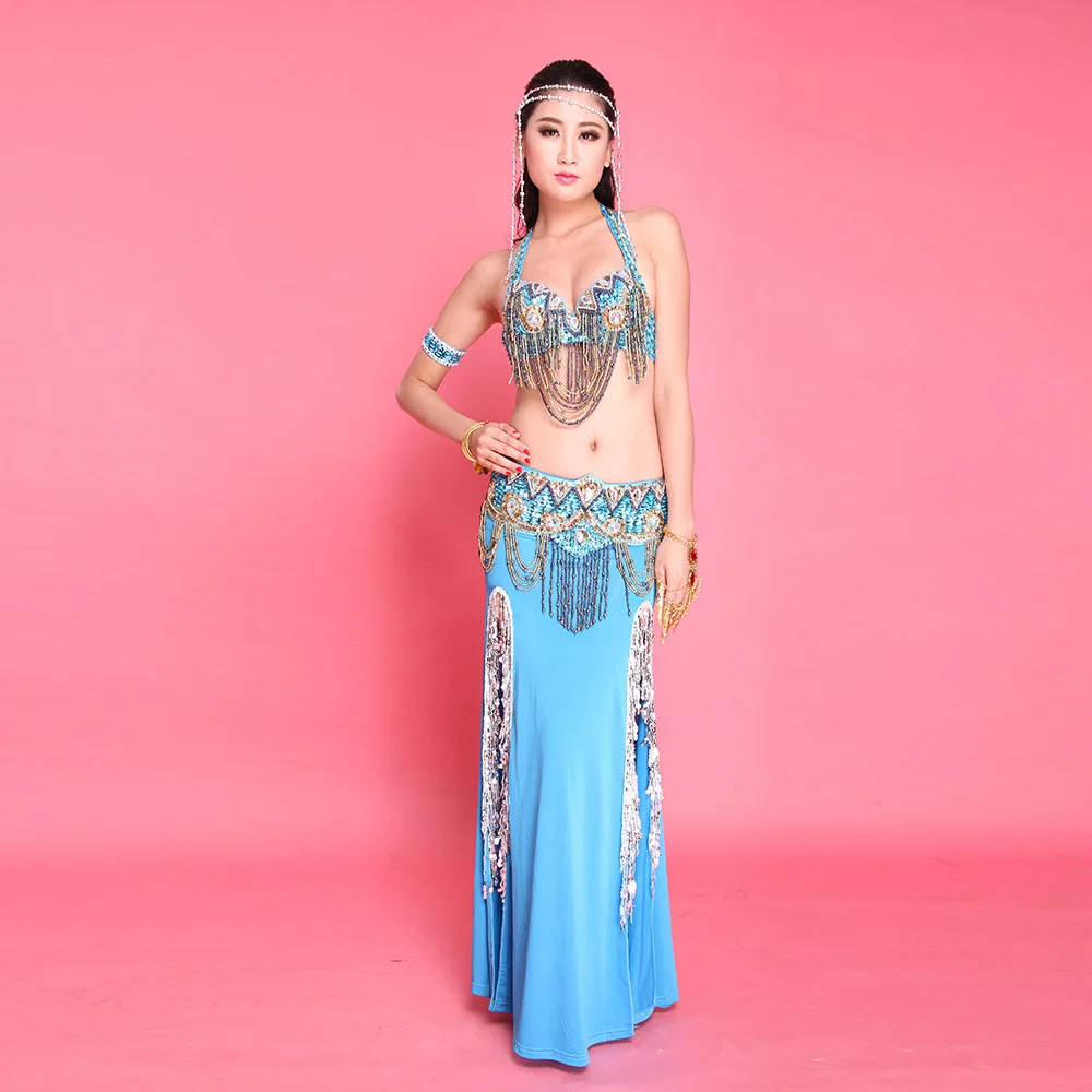 FEECOLOR Belly dance set, belly dance performance costume, belly dance costume suit, belly dance high-end costume