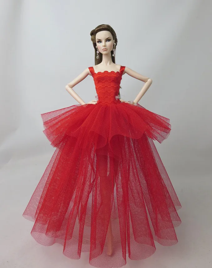 Специальный чехол для куклы Барби, одежда, платье, модное платье принцессы, случайный выбор - Цвет: Белый