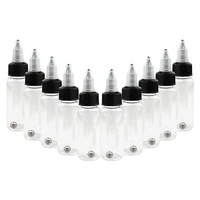 5-10pcs 30/50/60/120/250ml Recyclable Clear Tattoo Airbrush Ink Pigment Bottles Empty Bottle Container For Tattoo Ink Color 2