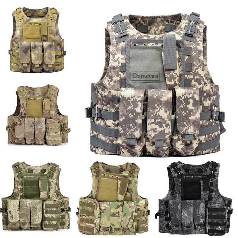 Tactical Vest Law Enforcement Molle Airsoft Modular CS Field Army Fans
