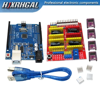 

cnc shield V3 engraving machine 3D Printe+ 4pcs DRV8825 driver expansion board for Arduino UNO R3 with USB cable