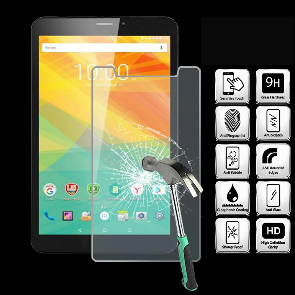 

For Prestigio Grace 3318 3G 8" - 9H Tablet Tempered Glass Screen Protector Cover Explosion-Proof High Quality Screen Film