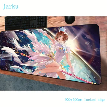 

Cardcaptor Sakura mats 900x400MM thick gaming mouse pad keyboard mousepad locked edge pc notebook gamer accessories padmouse mat