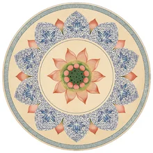 Китайский стиль круглый ковер спальня индийская Мандала Цветочный Коврик Гостиная круглый коврик мягкий детский коврик игровой компьютер подушка для стула
