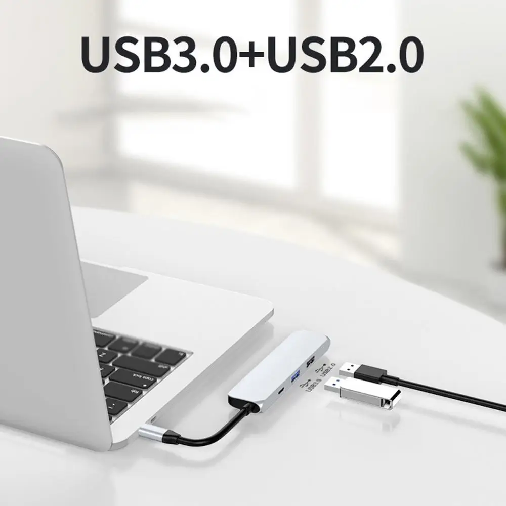Type-c видео конвертер четыре в одном C Тип c к Hdmi Кабель-адаптер 4k Hd концентратор многофункциональная док-станция