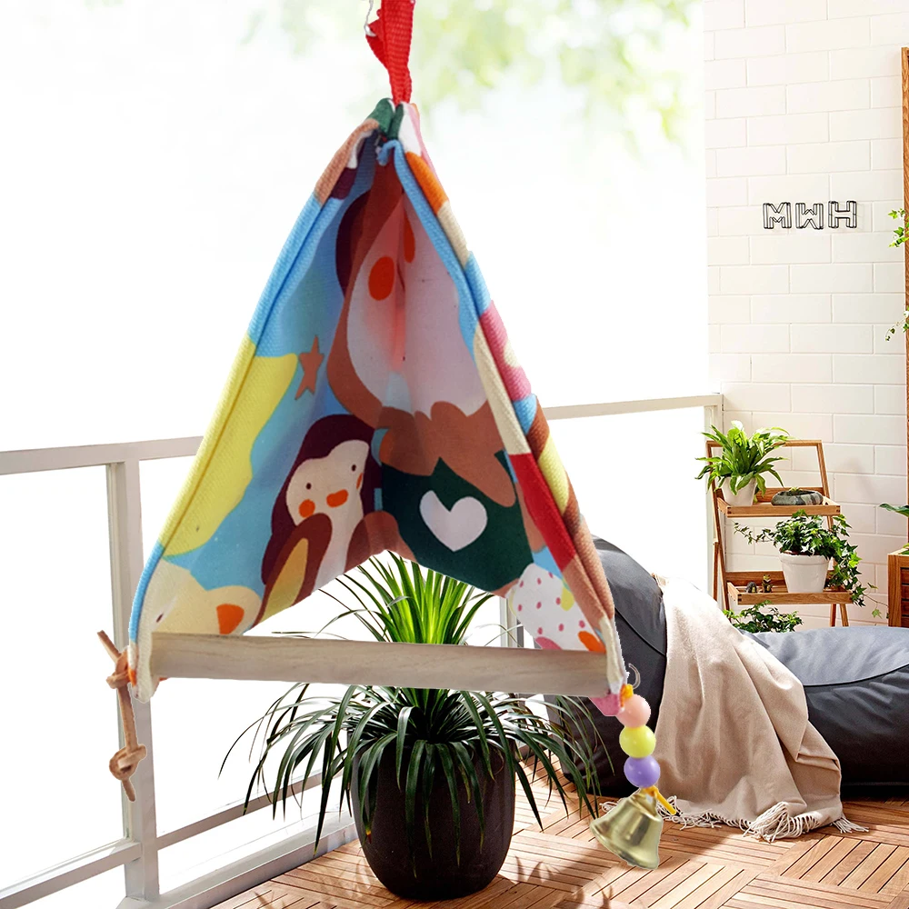 

Small Parrot Birdhouse Hammock Swing Canvas Nest Bird Toy Comfortable Breathable Portable Light Easy To Clean