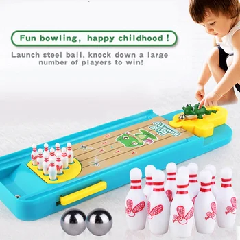 

Children Mini Desktop Frog Bowling Toy Kits Portable Indoor Education Table Game Entertainment