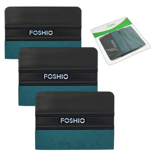 FOSHIO 3/6pcs Wrapping Squeegee for Film Cleaning Carbon Fiber Scraper Sticker Remover Window Tint Glass Vinyl Applicator Tools 3pcs