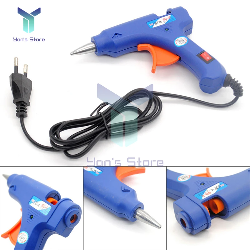 20W High Temperature Heater Hot Melt Glue Gun Repair Tool EU/US Plug Use 7MM Hot Melt Glue Stick hot melt glue gun hot glue gun