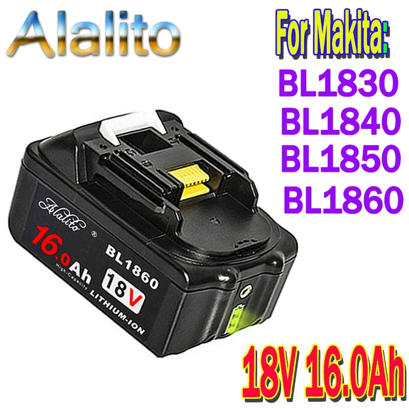 Оригинал для Makita 18V 16000mAh 16.0Ah перезаряжаемые электроинструменты батарея с