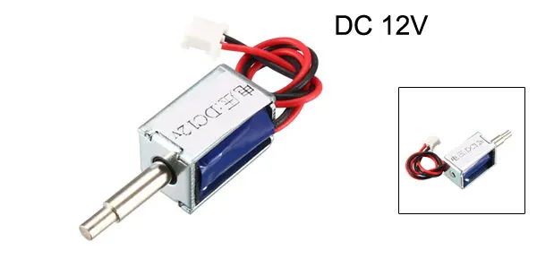 DC12V 50g 3mm Uxcell 1 шт. нажимной тип соленоид Электромагнит постоянного тока 3/4. 5/6/12/15/18/24 V, а так же 30 г, 2/3/4/5/5,5/6/10 мм открытая рамка прямолинейного движения с хорошим качеством - Цвет: DC12V 50g 3mm