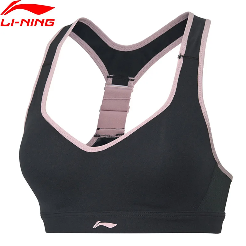 Li-Ning, женские спортивные бюстгальтеры для тренировок, высокая поддержка, плотная посадка, Регулируемые дышащие чашечки на подкладе, спортивные топы AUBP094 WBJ202