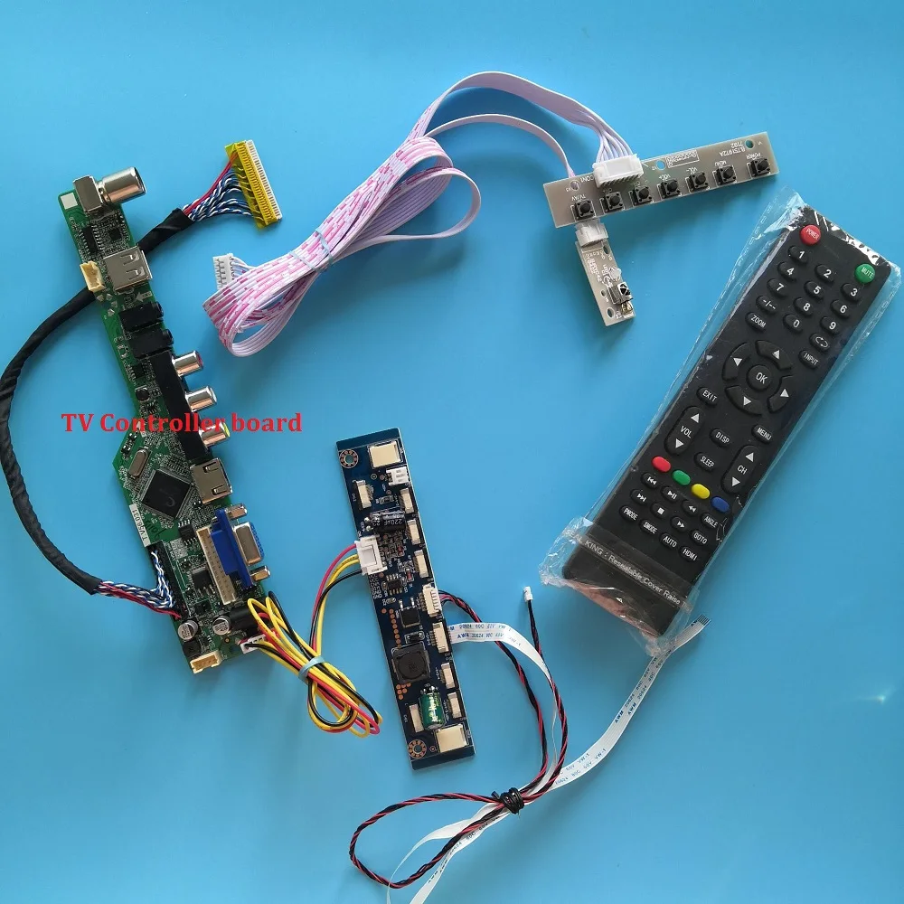 Плата контроллера комплект для M240HW01 1920X1080 Панель Экран 24 дюйма DIY USB CVBS VGA